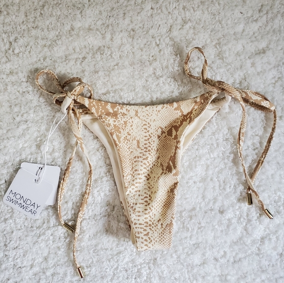 Monday Swimwear Other - Monday Swimwear snake print palma bottom NWT